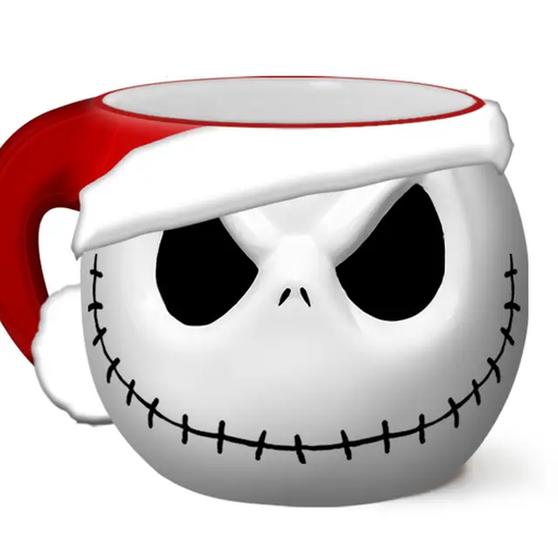 [NB14593D] Nightmare Before Christmas Santa Hat 20oz Sculpted Mug