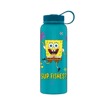 [SG1625S1] Spongebob 42oz Stainless Steel Water Bottle w Twist Lid