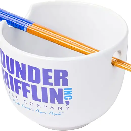 [OFC544KD] The Office Dunder Mifflin Ceramic Ramen Bowl with Chopsticks