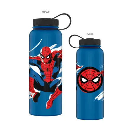 [MC1640S1] Spiderman 42oz Stainless Steel Water Bottle w Twist Lid