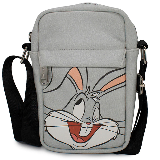 [WWMN-01-LTBBR] Looney Tunes Bugs Bunny Winking Face Gray Cross Body Bag