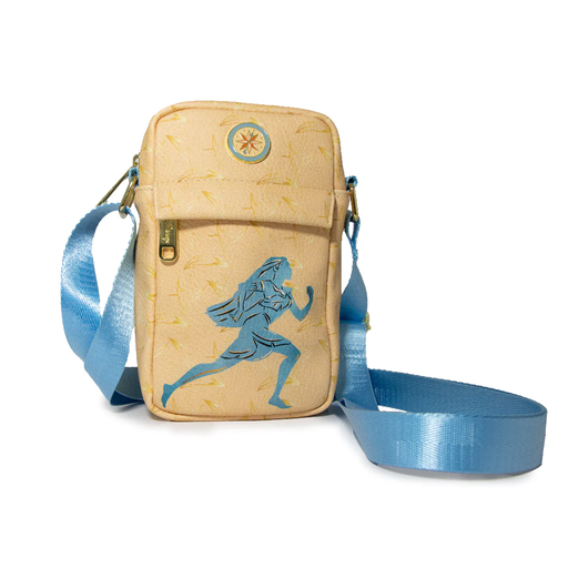 [WWMN-01-DYAOG] Pocahontas Running Pose Silhouette and Compass Peach/Beige Cross Body Bag