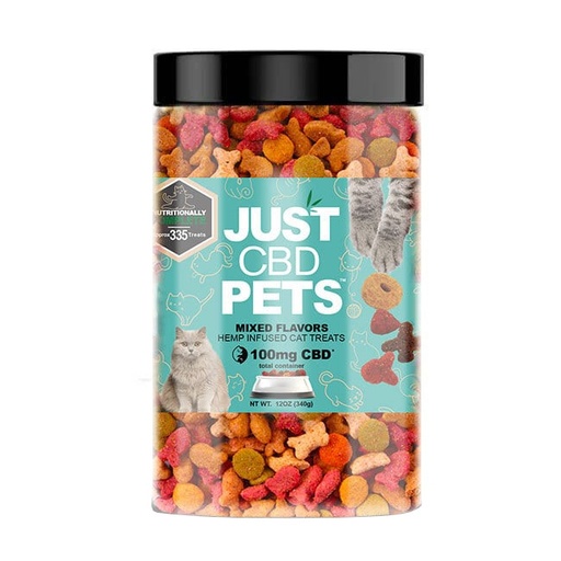[JUST-CBD-PET-MIXED-CAT-TREATS] Just CBD Pets Mixed Flavor Cat Treats 100mg