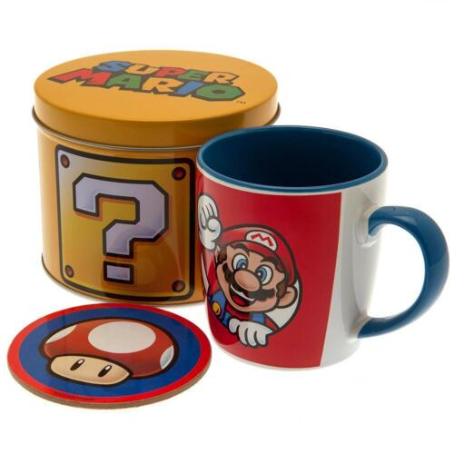 [638211738742] Super Mario Mug and Coaster Tin Set