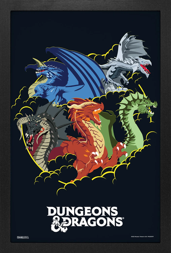 [PAE83878F] D&D - Dragons Framed Print