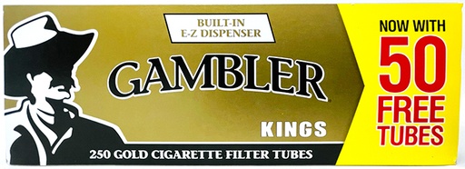 Gambler Tubes Gold King Size 250ct