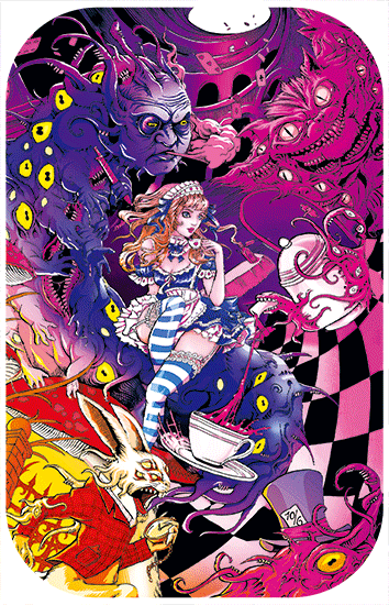 Alice in Wonderland 10x7 3D Tray