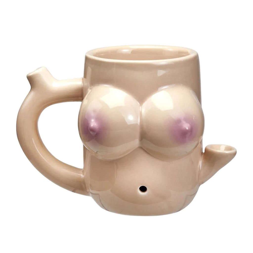 Ceramic Boob Mug Pipe 12oz