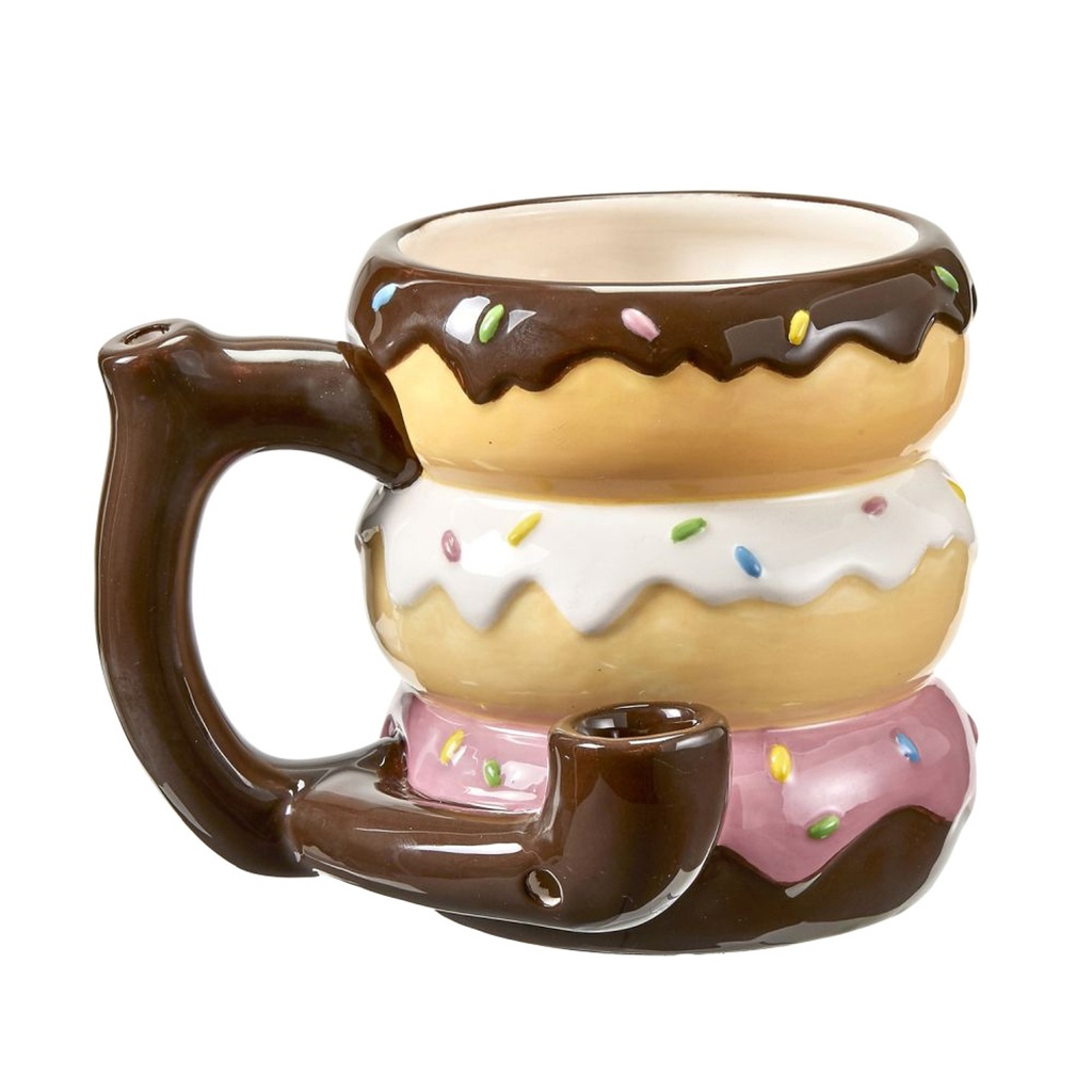 Ceramic Donuts Mug Pipe 18oz