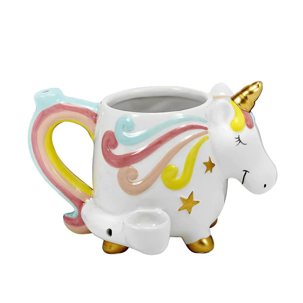 Ceramic Unicorn Mug Pipe 18oz