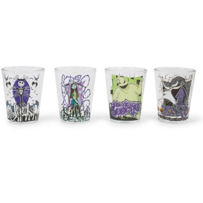 Nightmare Before Christmas 4pc Glass Shots Glassware Set