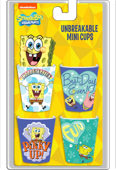 Spongebob 4pc Plastic Shots