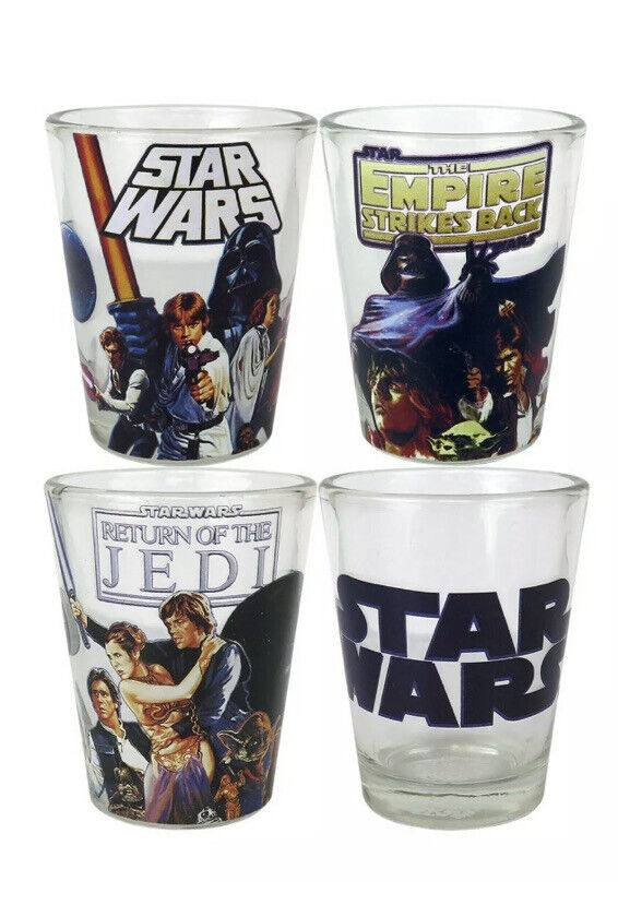 Star Wars Retro 4pc Glass Shots Glassware Set