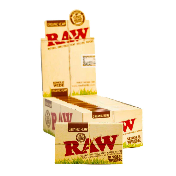 RAW Organic Hemp Single Wide Rolling Papers