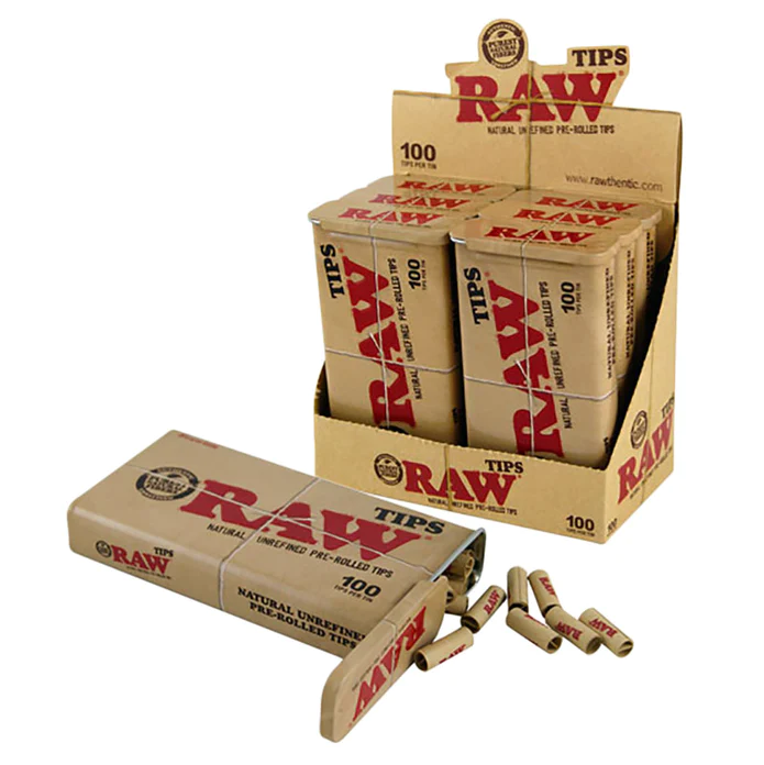 RAW Pre Rolled Tips Tin