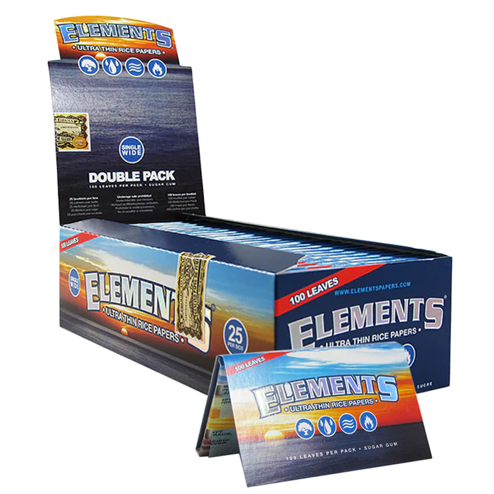 Elements Double Pack Single Wide Papers