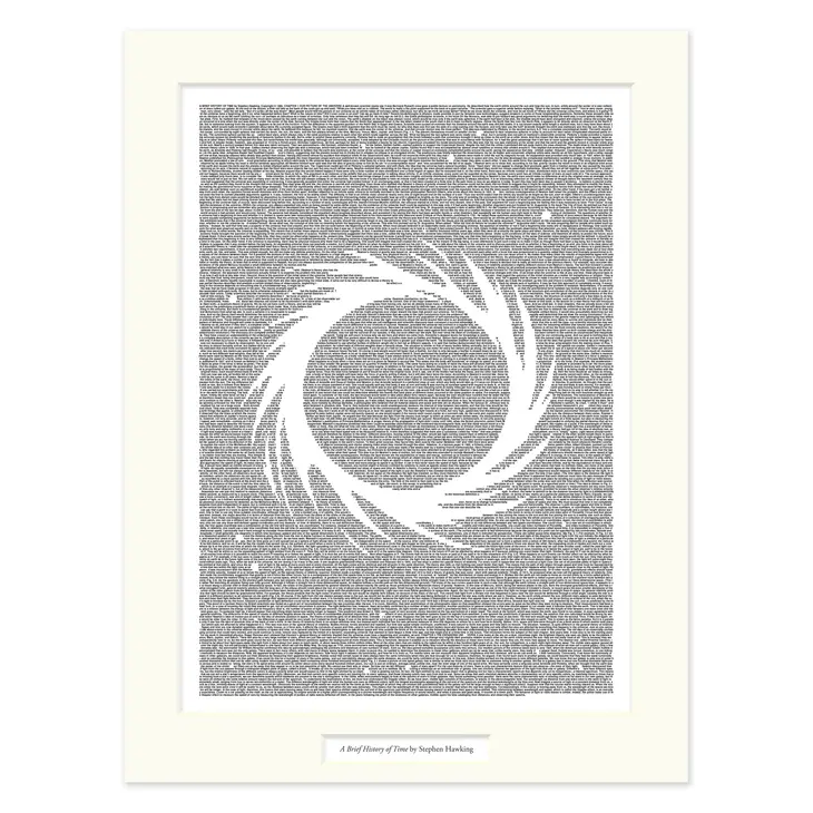 A Brief History of Time Matted Print