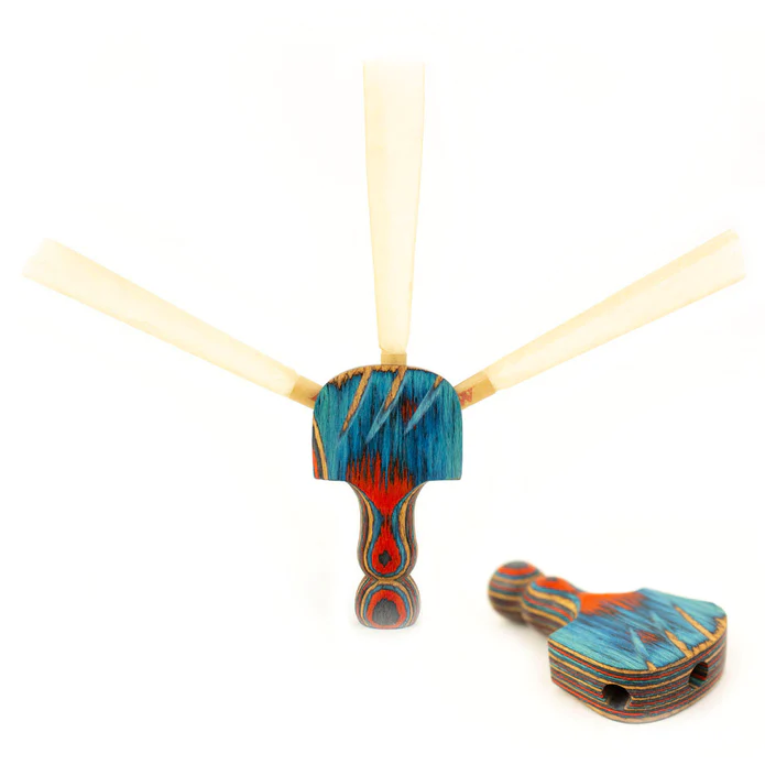 Triple Barrel Trident Wooden Joint Holder