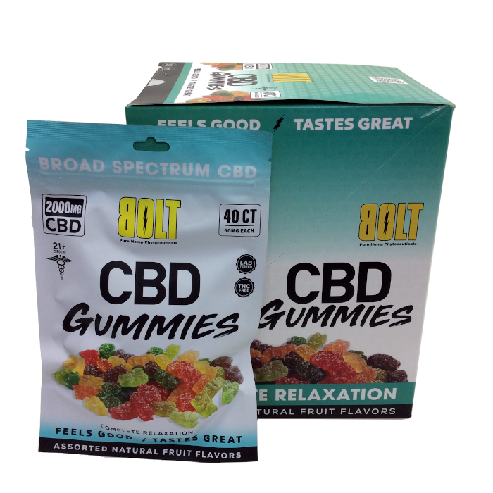 Bolt CBD Gummies Pouch 2000mg