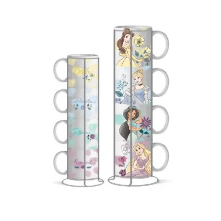 Disney Princess 4pc 10oz Ceramic Mug Stack