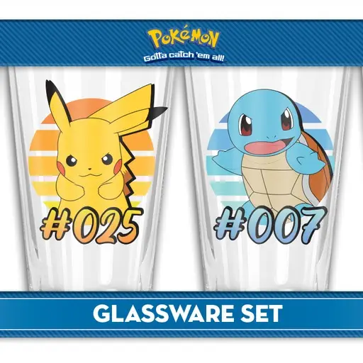 Pokemon Starter Gradients 4pc. 16oz. Pint Glass Set