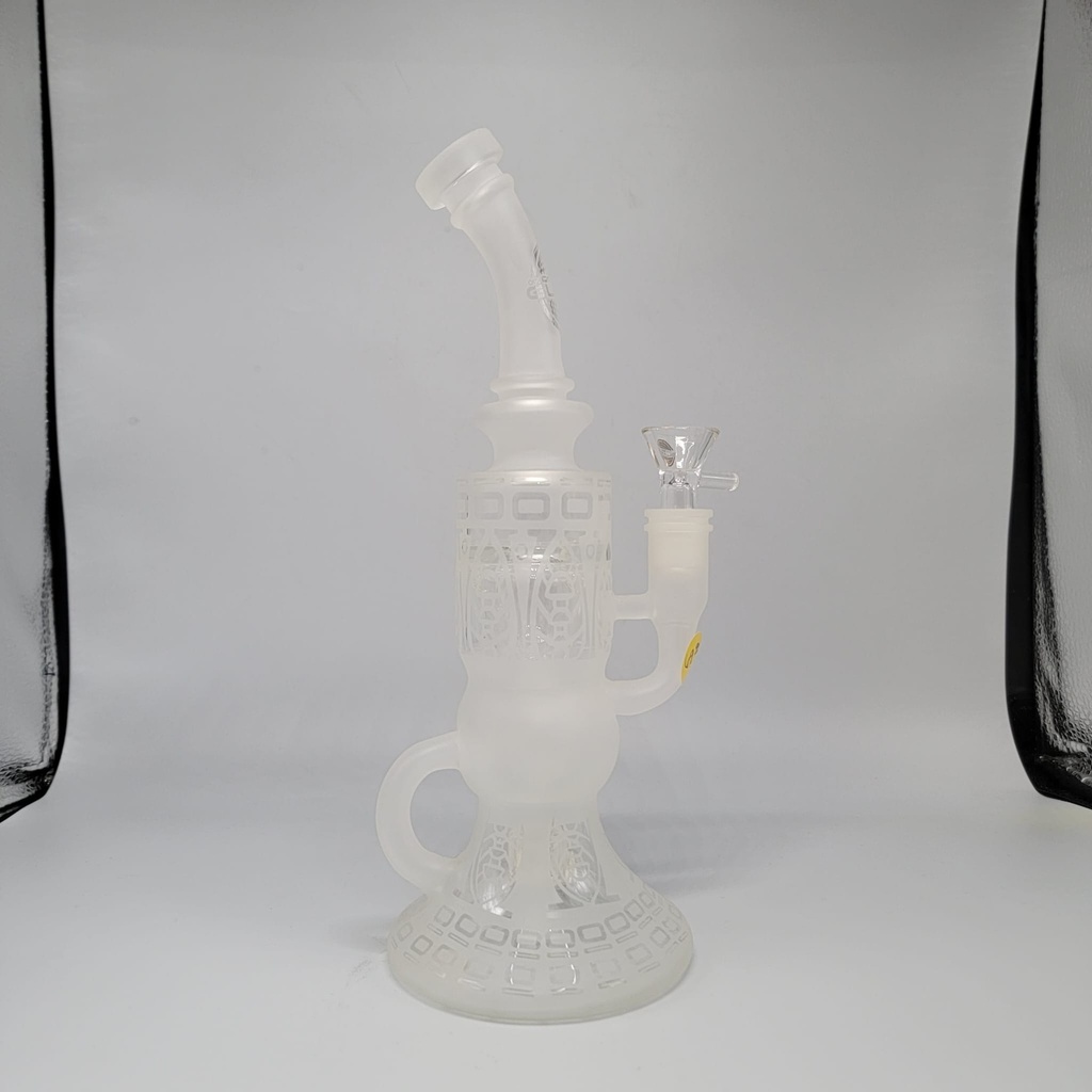 On Point Glass Matrix Perc Frosted Recycler 10 inch