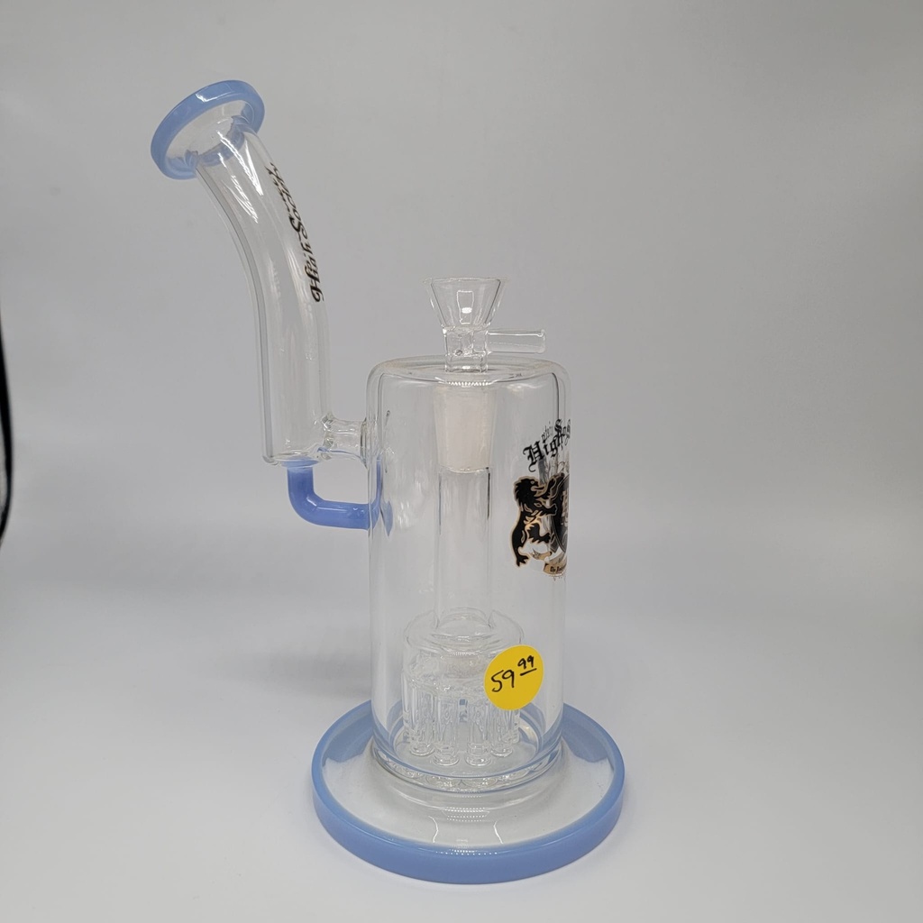 High Society Tree Perc Side Car Bong 9 inch - Blue