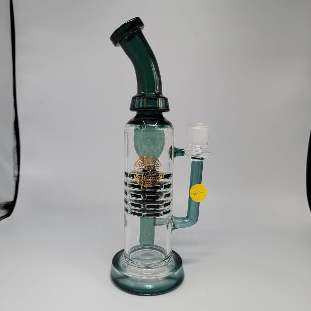 On Point Glass 5x Slotted Disk Perc 10.5 inch - Dark Green