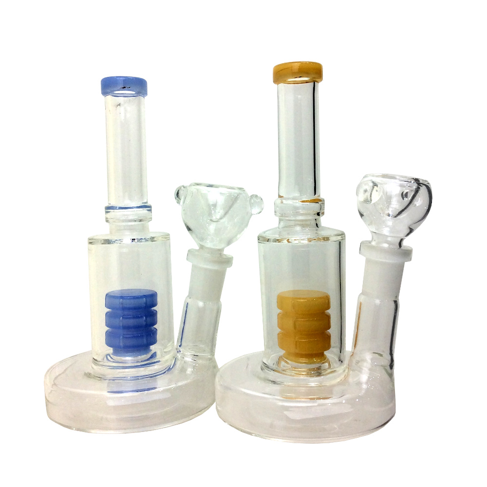 Waterpipe Barrel Perc Wide Base 6"