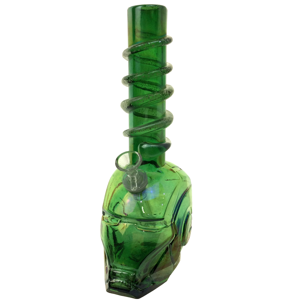 Soft Glass Iron Man Water Pipe 11in