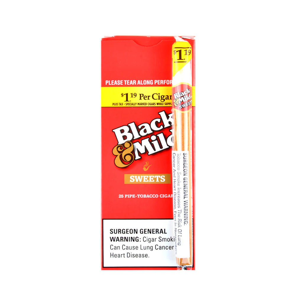 Black &Mild $1.19 Pre Price Sweets Plastic Tip