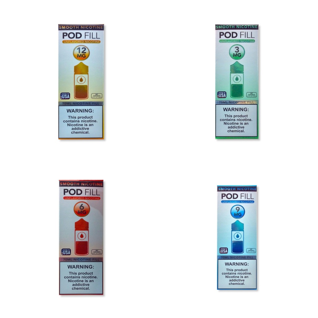 Pod Fill Unflavored Nicotine Concentrate 70ml (100ml bottle)