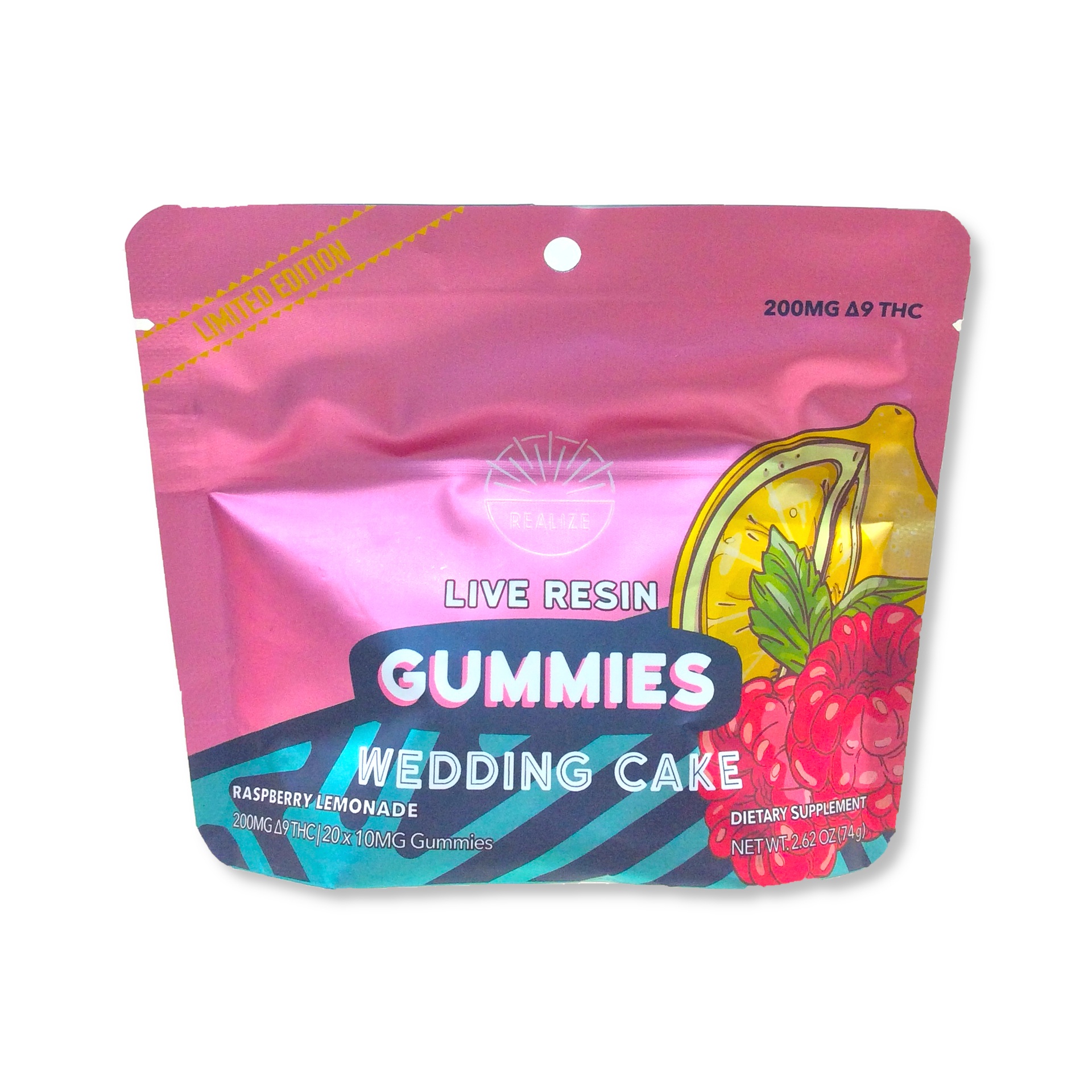 Realize Brand D9 Gummies Limited edition 200mg (Wedding Cake)