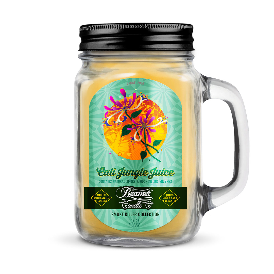 Beamer Candle Smoke Killer 12oz Mason Jar (Cali Jungle Juice)