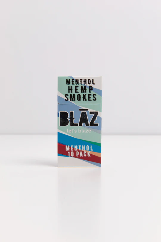 Blaz Premium Hemp Smokes 10 Pack Menthol