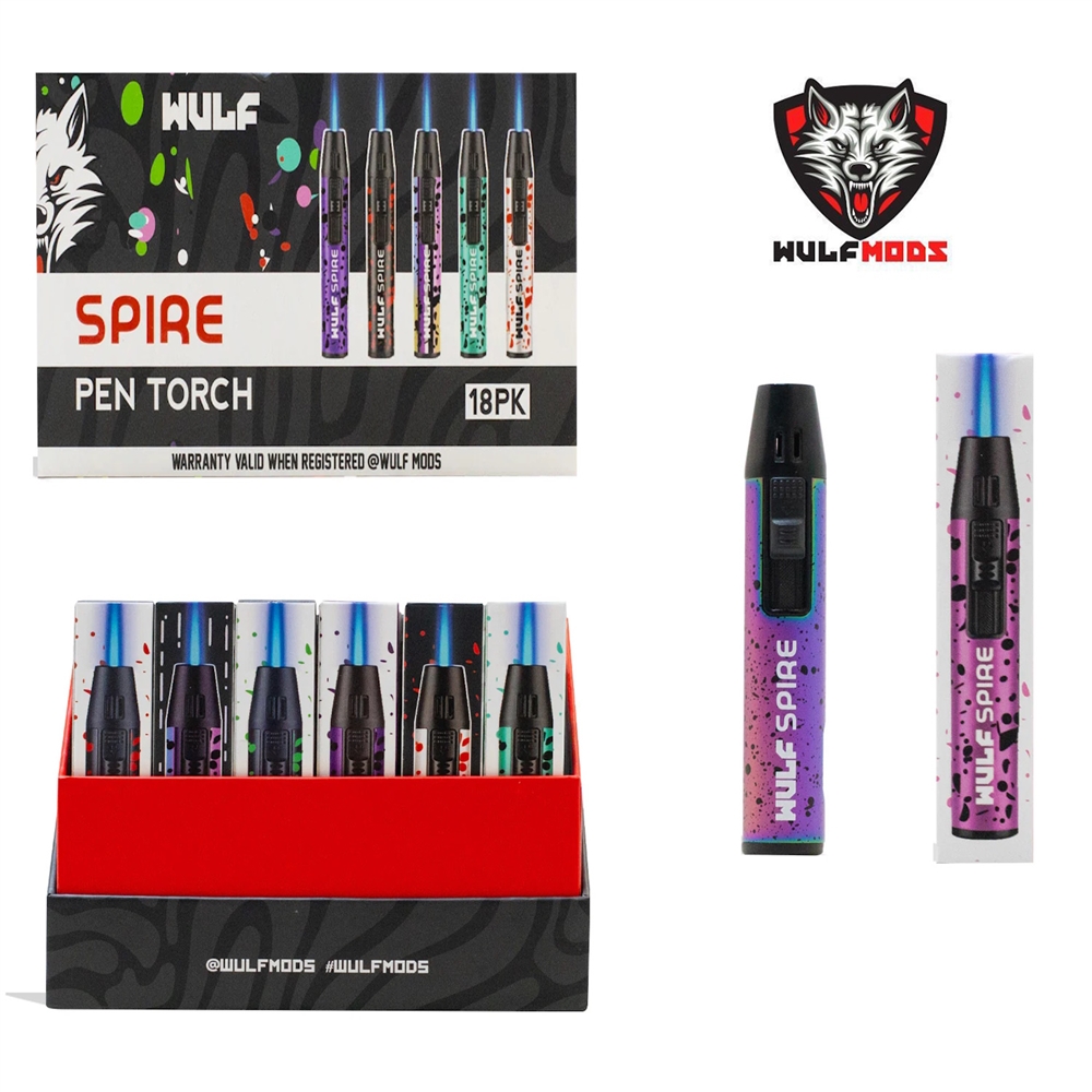 Wulf Spire Pen Torch (Purple Black Splatter)