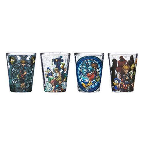 [812286035597] Kingdom Hearts 4pc Glass Shots Glassware Set