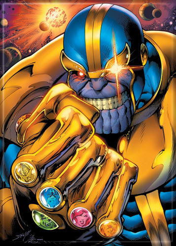 [01189285] Marvel Thanos Gauntlet Comic Magnet