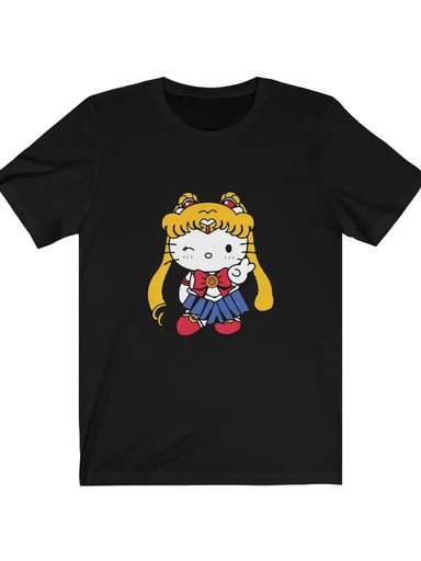 Sailor Kitty T Shirt - Black