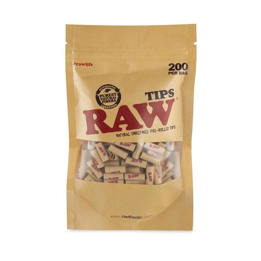 RAW Pre Rolled Tips 200ct Bag