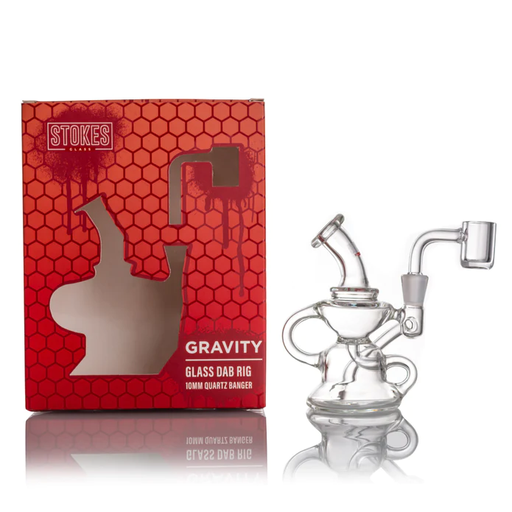 Stokes 4.4" Gravity - 10mm Banger - Glass Dab Rig