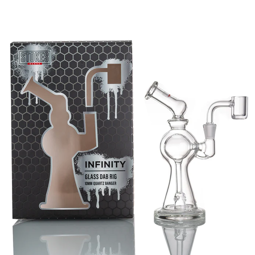 [756779308730] Stokes 6.3" Infinity - 10mm Banger - Glass Dab Rig