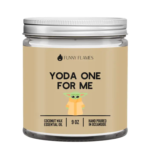 Yoda One For Me Funny Flames Candle