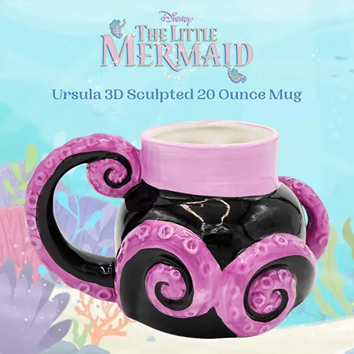 [DV0295] Disney Villains Ursula Tentacles 3D Sculpted Ceramic Mug