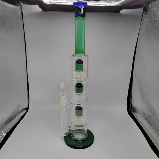 [50006] Brandless Triple Matrix Perc Straight Shooter 18.5 inch - Blue and Green