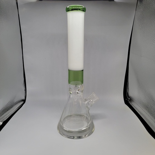 [50007] Brandless Superthick Beaker 16in - White & Green