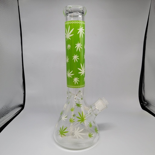 [50015] Brandless Green Weed Beaker 14 inch
