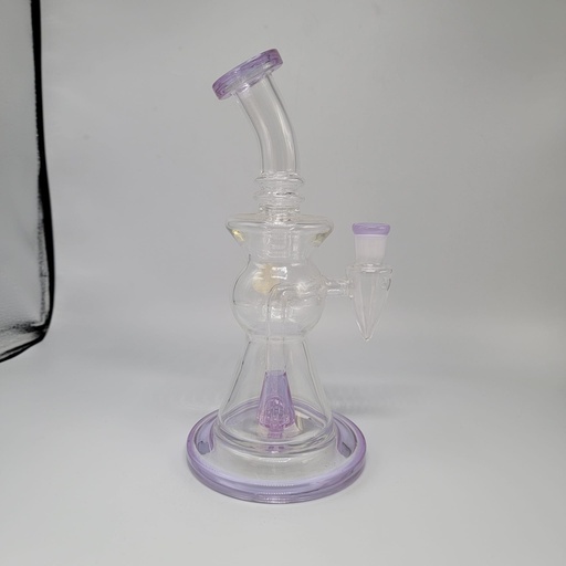[50024] Brandless Slotted Perc with Reclaimer 9 inch - Purple Accents