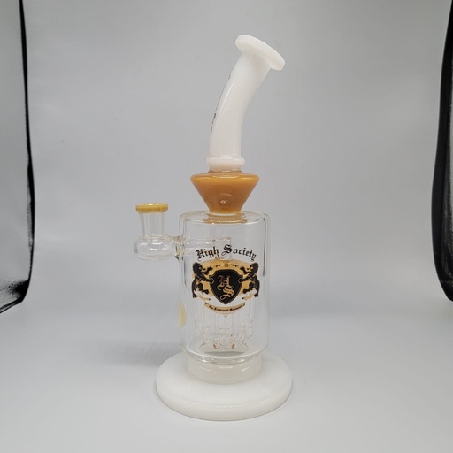 [50032] High Society Tree Perc Bent Neck 10 inch - White & Brown