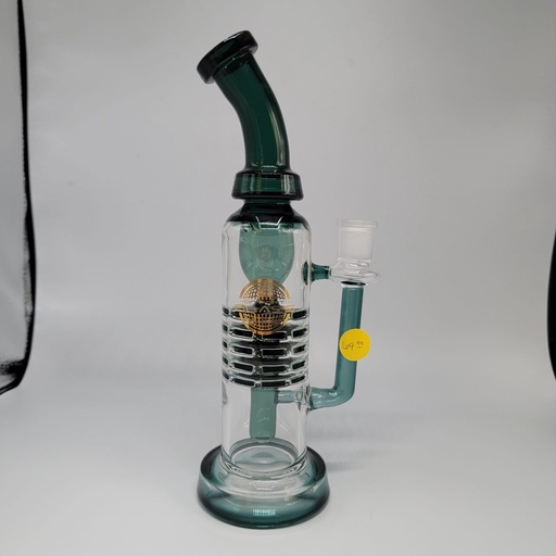 [50034] On Point Glass 5x Slotted Disk Perc 10.5 inch - Dark Green